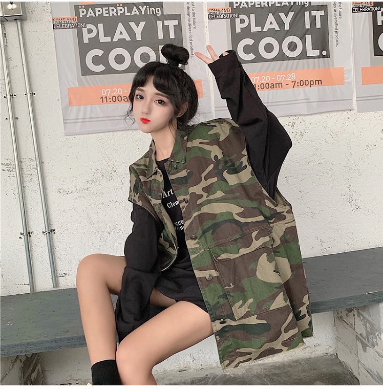 大きいサイズ 迷彩服 秋冬新作 ファッション 人気チョッキ アパレル 株式会社 スリー ストンズ レディース 問屋 仕入れ 卸 卸売の専門 仕入れならnetsea