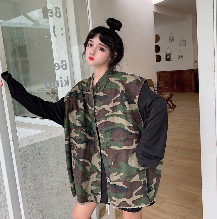 大きいサイズ 迷彩服 秋冬新作 ファッション 人気チョッキ アパレル 株式会社 スリー ストンズ レディース 問屋 仕入れ 卸 卸売の専門 仕入れならnetsea