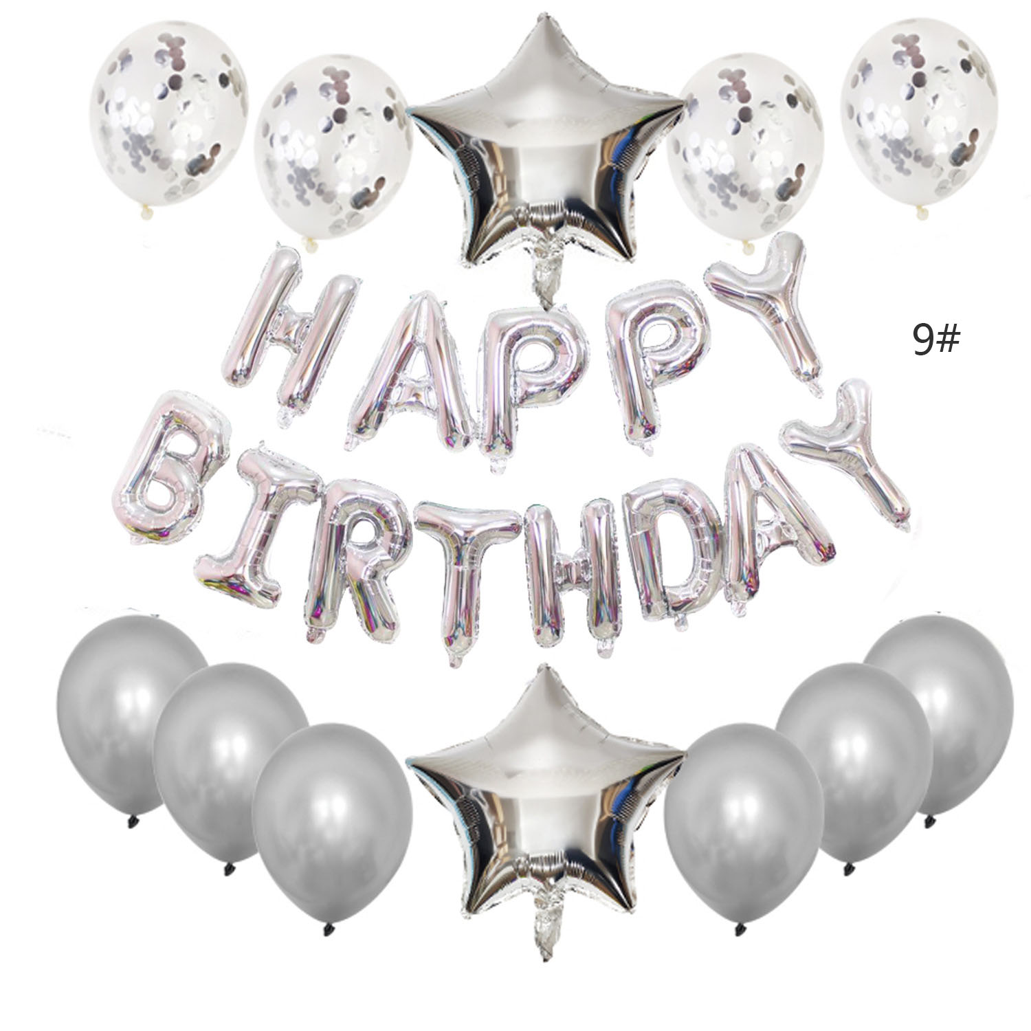 9色大人気 バルーン パーティーballoon 周歳 誕生日 風船 可愛い Happy Birthday スター スパンコール 雑貨 ファミリースーパー 株式会社 問屋 仕入れ 卸 卸売の専門 仕入れならnetsea