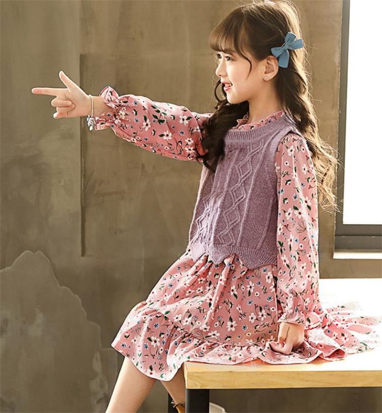 【お時間限定SALE】韓国ファッション お姫様ドレス トレンド 2点セット 花柄 ワンビース オシャレ