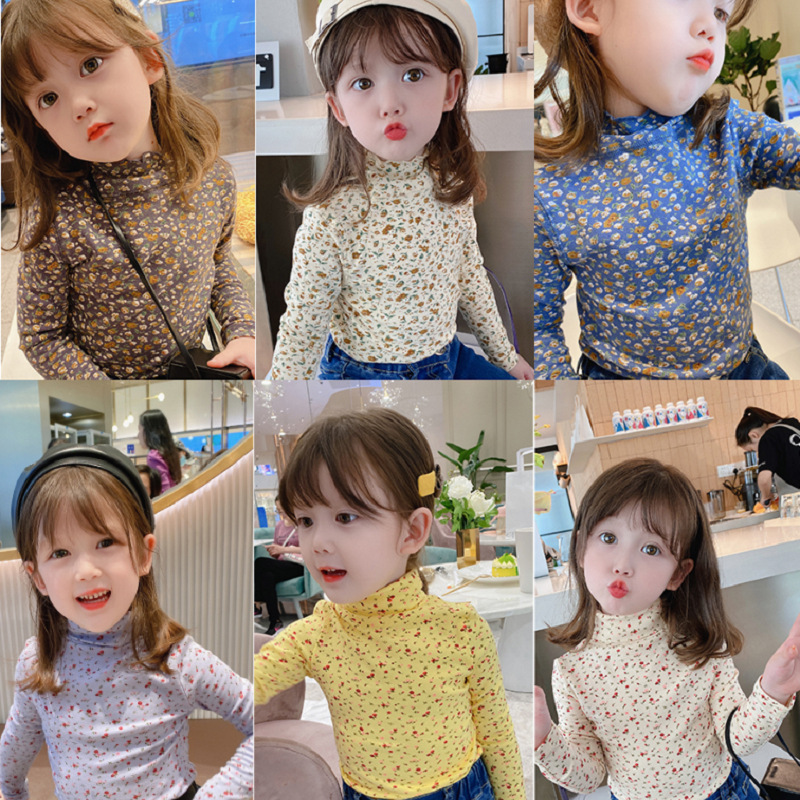 Insキッズ秋冬新作 女の子 インナー Tシャツ ハイネック 長袖上着 プルオーバー 韓国子供服 花柄 7 15 アパレル Btd Engi 株式会社 問屋 仕入れ 卸 卸売の専門 仕入れならnetsea