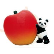 【ご紹介します！かわいらしいフルーツの置物！フルーツパーク】パンダとリンゴ