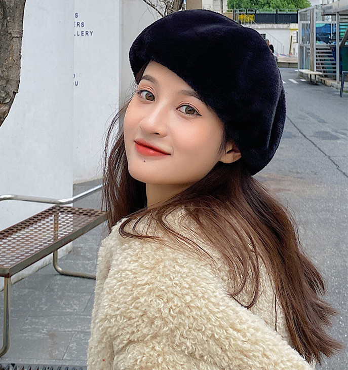 ベレー帽 レディース帽子 ハット 防寒帽子 厚手 ふわふわ 年秋冬新作 ファッション雑貨 株式会社 大豊 問屋 仕入れ 卸 卸売の専門 仕入れならnetsea