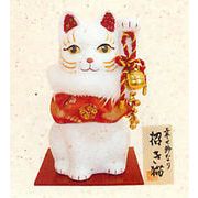 【日本製】ちぎり和紙 鈴なり招き猫