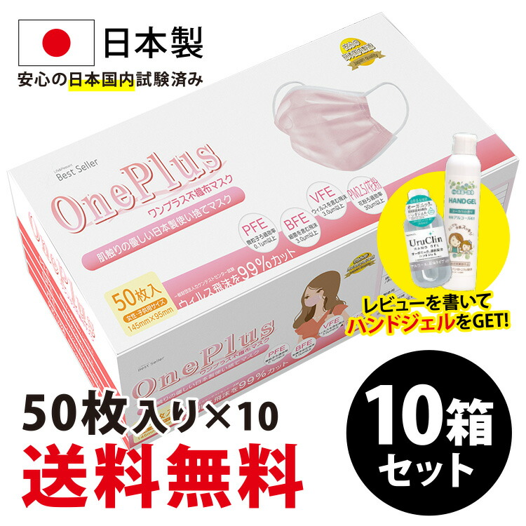 マスク 日本製 50枚 Oneplus ワンプラス ピンク 小さめサイズ 3層構造 不織布 50枚入り 10 美容 健康 Ldj貿易 株式会社 問屋 仕入れ 卸 卸売の専門 仕入れならnetsea