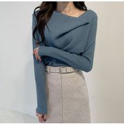 ファッション　レディース　トップス　ニット　セーター　カットソー　不規則