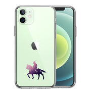 iPhone12mini 側面ソフト 背面ハード ハイブリッド クリア ケース  騎乗侍と桜