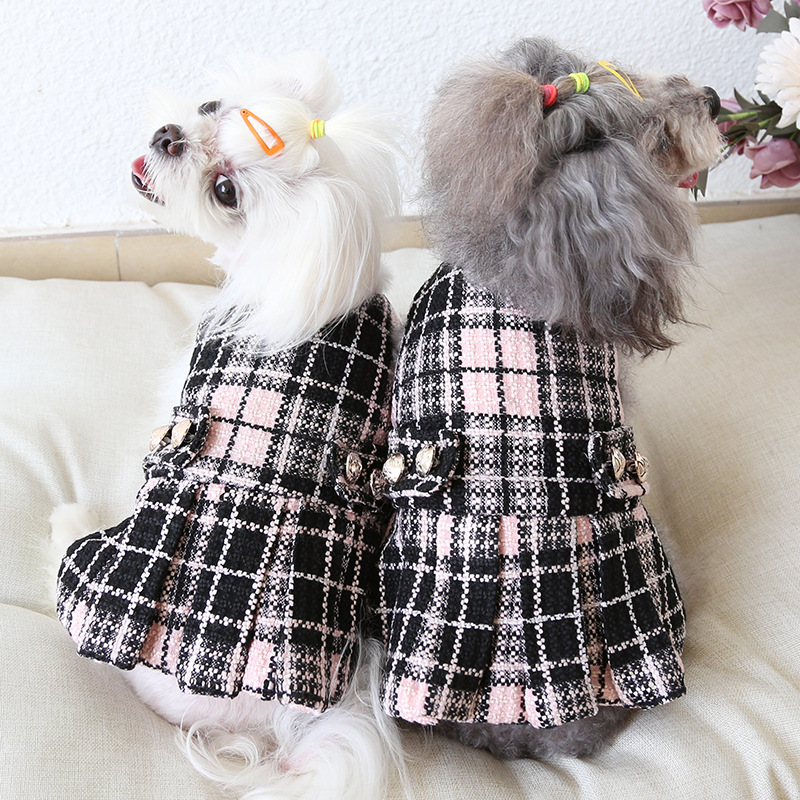 秋冬新作　犬服　ワンピース 　犬の服　ドッグウエア　犬　　ペット　ペット用品　（XS-XL）
