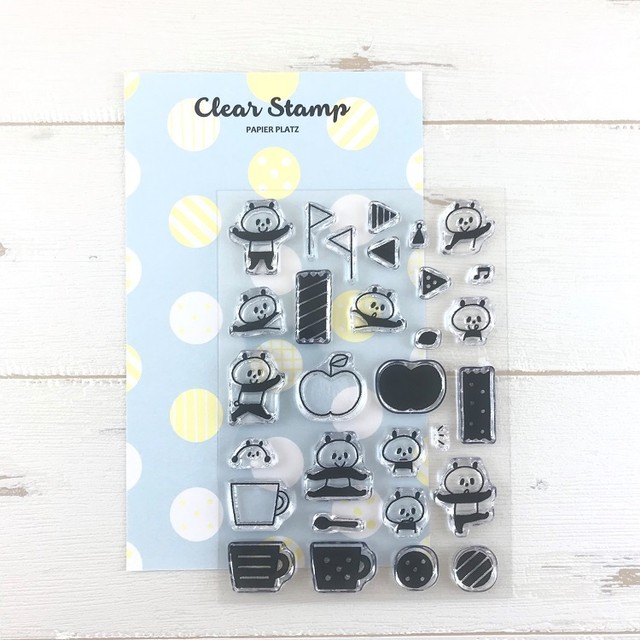 【Papier Platz】 mizutama ミズタマ クリアスタンプ4種 2020_12_14再販
