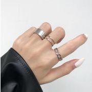 指輪　リング　アクセサリー　韓国風　3点セット　金属　レディースファッション