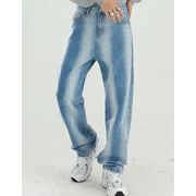 春秋 ストレートジーンズ デニム ズボン パンツ 韓国ファッション メンズ ボトムス デニムパンツ