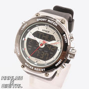 アナデジ デジアナ HPFS9402-SVSV アナログ&デジタル クロノグラフ ダイバーズウォッチ風メンズ腕時計