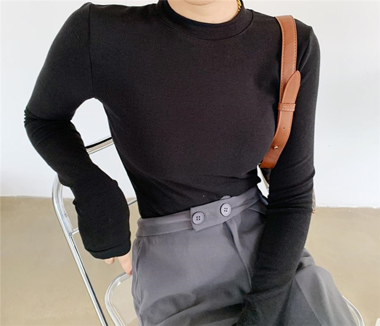 韓国ファッション 秋 冬 新品 長袖  Tシャツ スリムフィット 選べる7色 カジュアル 百掛け 気質 高品質