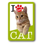 PET-02/I LOVE CAT!ステッカー02 猫好きの方に！ 猫 ねこ ネコ CAT 猫ステッカー PET 愛猫 ペット