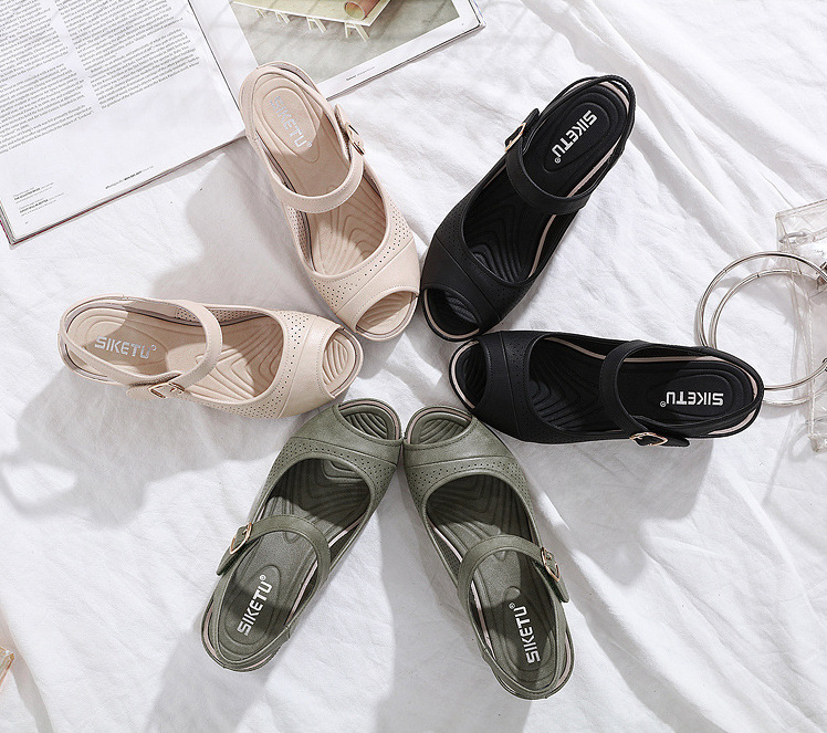 新作 サンダル ビックサイズ ウェッジヒール シューズ 婦人靴 レディース 韓国ファッション