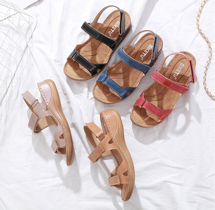 新作 サンダル レジャー マジックテープ ビックサイズ シューズ 婦人靴 レディース 韓国ファッション
