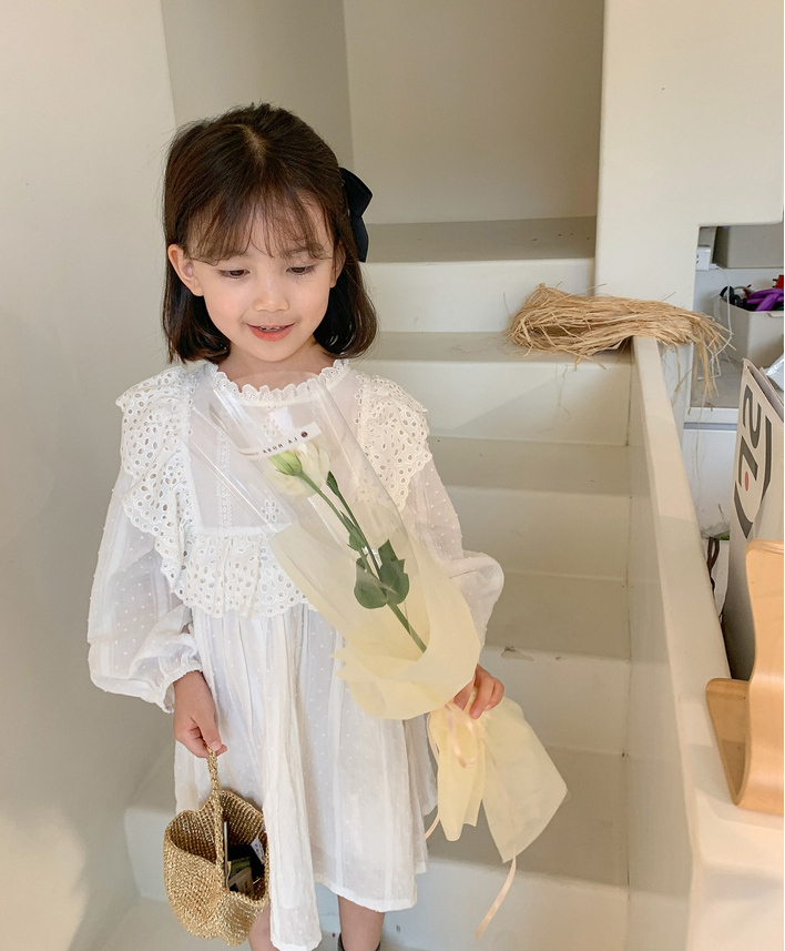 女の子 スカート 上品 美しい ワンピース お姫様ドレス 春服 新作 子供服 3-8歳 韓国子供服