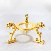 丸玉台　ゴールド　小　約4.5cm　真鍮製　金色　丸玉台座　ディスプレイ　インテリア
