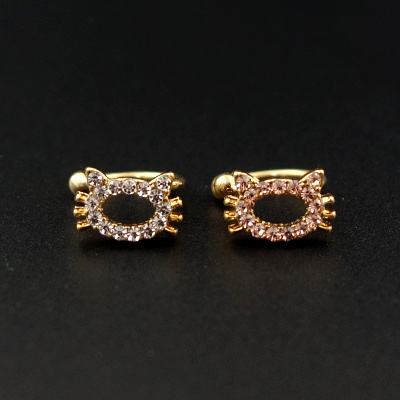 キティフレームイヤーカフ イヤカフ ねこ 猫 ネコ 軟骨 Punk パンク ボディピアス ファッション雑貨 フィフジェム 問屋 仕入れ 卸 卸売の専門 仕入れならnetsea