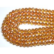 【カットビーズ】ファイヤーオレンジオーラ　64面カット　8mm