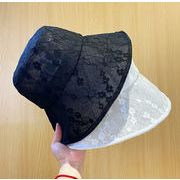 小顔効果　帽子　キャップ　ハット　紫外線カット　レース　夏