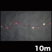 LEDストリングライトセット 長さ10m 白・ピンク