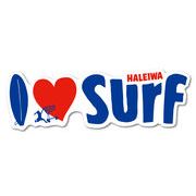 ハレイワハッピーマーケット ステッカー I LOVE Surf Lサイズ HHM108 おしゃれ ハワイ
