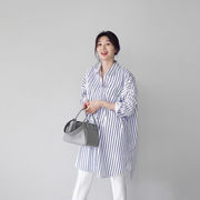 春夏 新作 シャツ スカート レディースファッション ゆったり ロングシャツ 韓国ファッション トップス