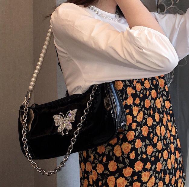 2021　美少女　カバン　ファッション　　かわいい　　クラッチバッグ　　　蝶