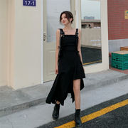 黒色 キャミワンピース 新作 夏 スカート ロングスカート レディース 韓国ファッション