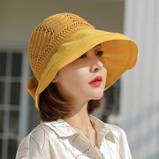 春夏　帽子　つば広　紫外線対策　韓国風　レディースファッション