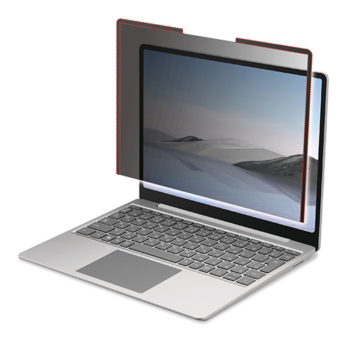 エレコム Surface Laptop Go用/のぞき見防止フィルタ/ナノサクション/12