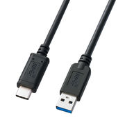 サンワサプライ USB3.1 Gen2 Type C-Aケーブル(ブラック・0.5m) K