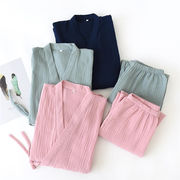 通勤するカジュアル セット着物 カップル  パジャマ コットン 七分袖 ロングパンツ ルームウェア 中国の風