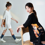 「130－165号」女の子 くまのプリント 半袖Tシャツ トップス カットソー キッズ 子供服