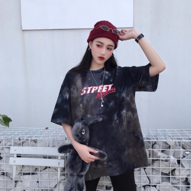 Tシャツ レディース タイダイ柄 半袖 夏 韓国ファッション 原宿系 BF風 ヒップホップ ダンス ストリート風 レディースアパレル 青井屋  |【NETSEA】問屋・卸売・卸・仕入れ専門