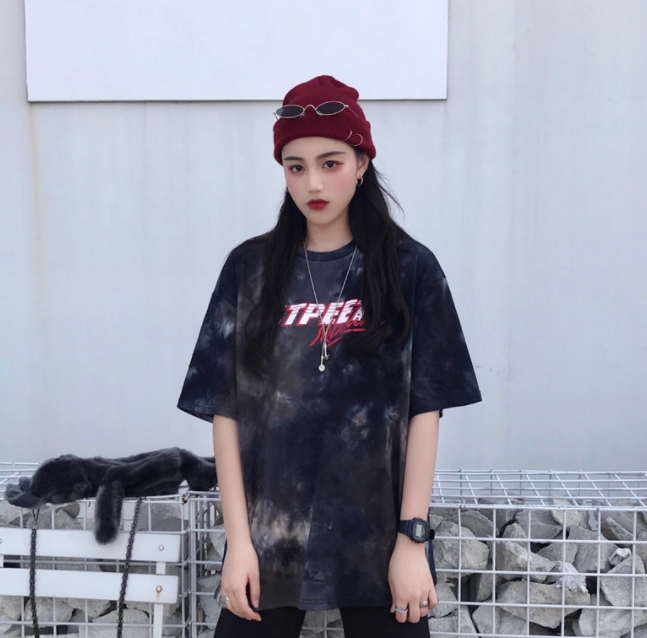 Tシャツ レディース タイダイ柄 半袖 夏 韓国ファッション 原宿系 BF風 ヒップホップ ダンス ストリート風 レディースアパレル 青井屋  |【NETSEA】問屋・卸売・卸・仕入れ専門