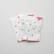 【新登場！伝統技法、型染めで一色ずつ職人が手摺りで製作しました！】手摺り型染めぽち袋 流水に桜