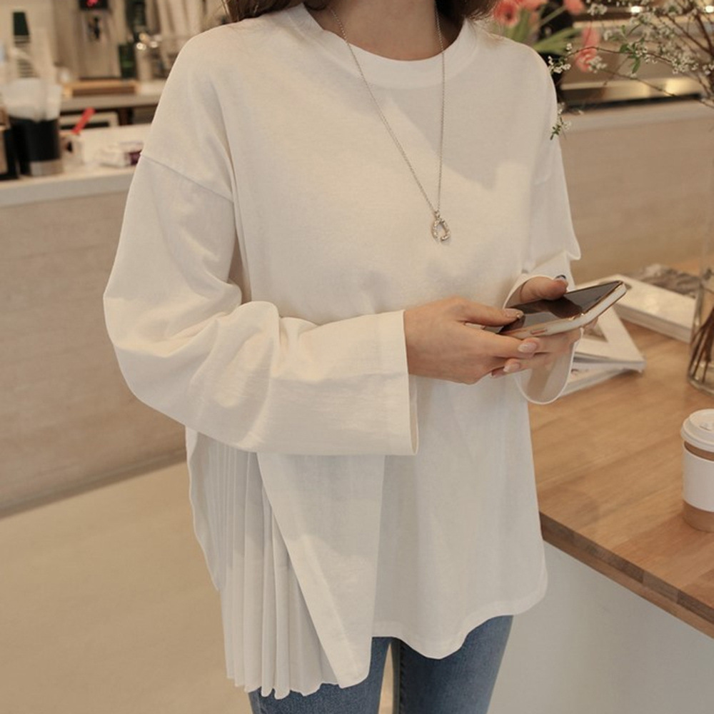 21夏新作 Tシャツ レディーストップス 不規則デザイン シャツ ラウンドネック 韓国風 通勤 アパレル Primo 問屋 仕入れ 卸 卸売の専門 仕入れならnetsea