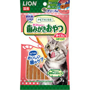［ライオン］PETKISS ネコちゃんの歯みがきおやつ まぐろ味 スティック 14g(約7本)