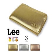 全3色 Lee（リー）リアルレザー メダルカラー パスケース付コインケース 本革 定期入れ