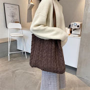 新しいデザイン 女の子ファッション ウール ショルダー 大容量 ハンドヘルド 編まれたバッグ