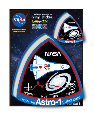 NASAステッカー Astro-1 ロゴ エンブレム 宇宙 スペースシャトル NASA004 グッズ