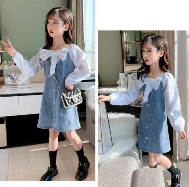 女の子 子供 ワンピース ドレス 可愛いワンピース 子供服 キッズ服 デニムワンピース アパレル 菅野 合同会社 問屋 仕入れ 卸 卸売の専門 仕入れならnetsea