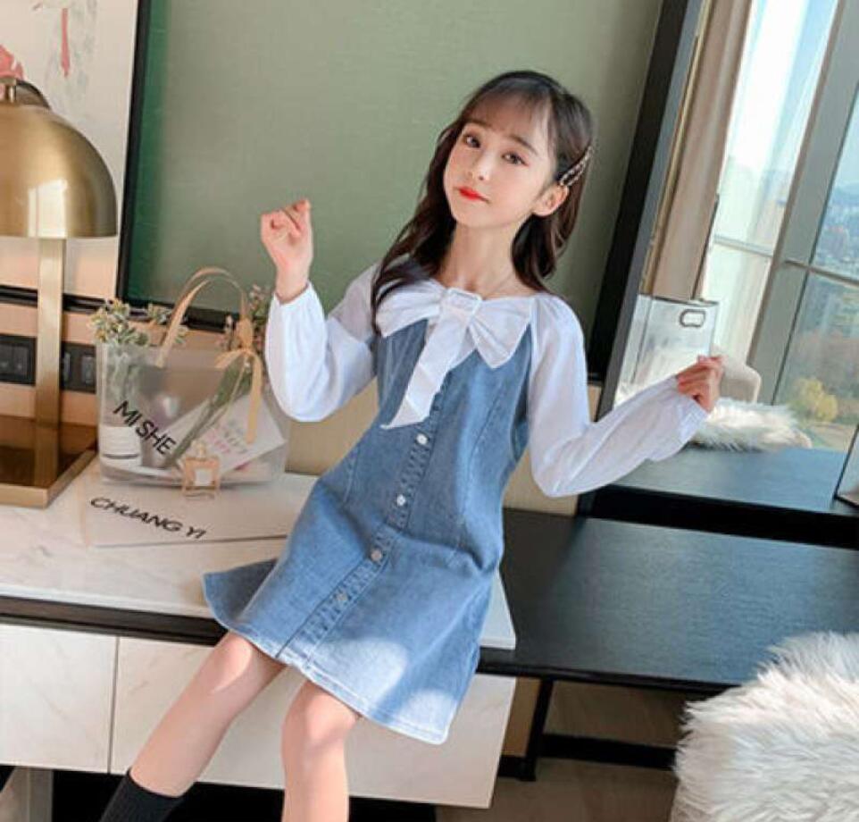 女の子 子供 ワンピース ドレス 可愛いワンピース 子供服 キッズ服 デニムワンピース アパレル 菅野 合同会社 問屋 仕入れ 卸 卸売の専門 仕入れならnetsea