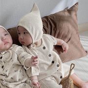 2021新作 ベビー  ロンパース トップス  半袖  赤ちゃん   女の子 男の子  4色 韓国ファッション