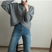 超人気インスタグラムで話題 韓国ファッション 快適である 肌にやさしい イレギュラー セーター