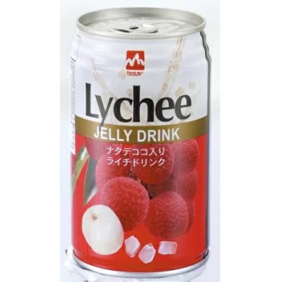 【　台湾　】　新商品　泰山ナタデココ入りライチジュース(果汁5%)320g  211032　話題のライチ　