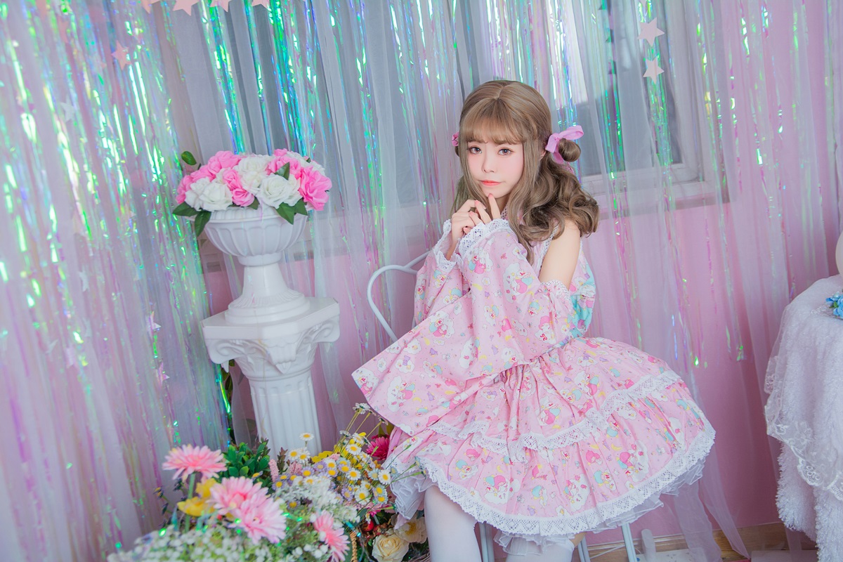 Angelic Pretty ピンク&サックス タイツセット 正規認証品!新規格