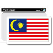 SK191 国旗ステッカー マレーシア Malaysia 国旗 PC スマホ スーツケース